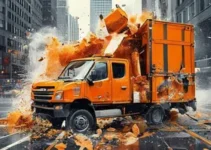 caminhão carregado de laranjas tomba em Franca (SP)