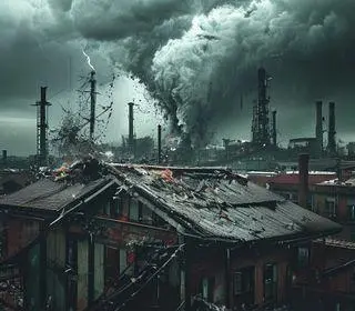 temporal em Franca, SP