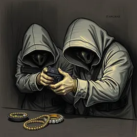 bandidos invadem joalheria