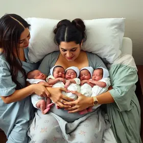 mãe de quatro filhos aguarda nascimento de trigêmeos