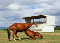 cavalo caído em arquibancada