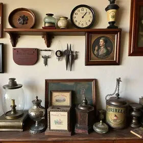 coleção de antiguidades