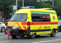 ambulância perde freio e atinge carro em Patrocínio Paulista